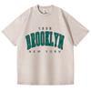 Retro Washed Vintage T-shirt 1898 New York Printed Women T-shirt Fashion Fleece T-shirt Creativity Pullover Clothing