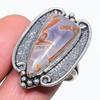 Natural Tube Agate Gemstone 925 Sterling Silver Jewelry Ring Size 6 q6G81