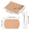 50/100PCS Pillow Paper Box Used for Wedding Party Gift Candy Boxes Home Birthday Kraft Paper Packaging with Jute String