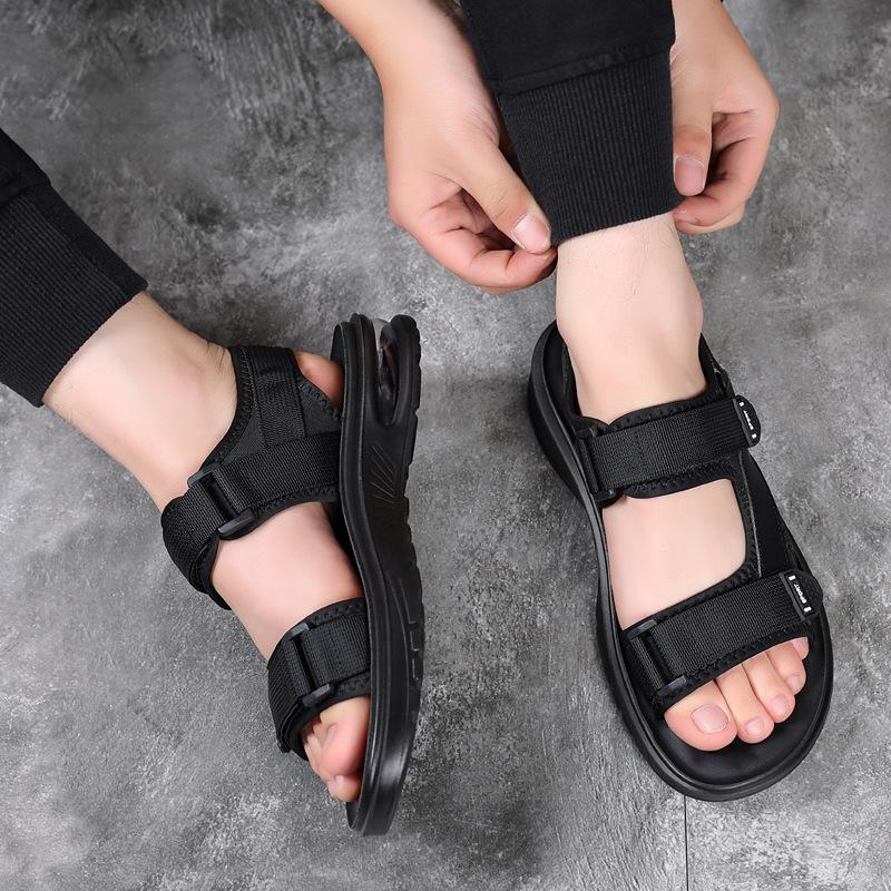 Outwear Air Cushion Sandals for Men 2025 Summer New Sports Beach Shoes Male Casual Black Platform Sandals Man