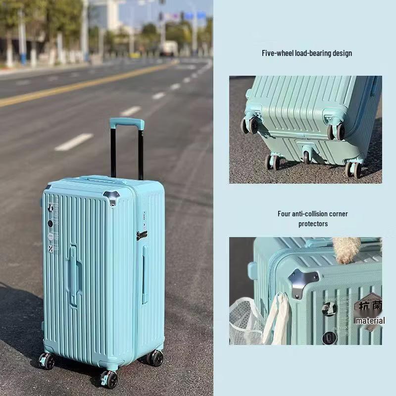 Large Multi-Functional 5-Wheel Suitcase: High-Style Travel Case for College Students & Trendsetters
