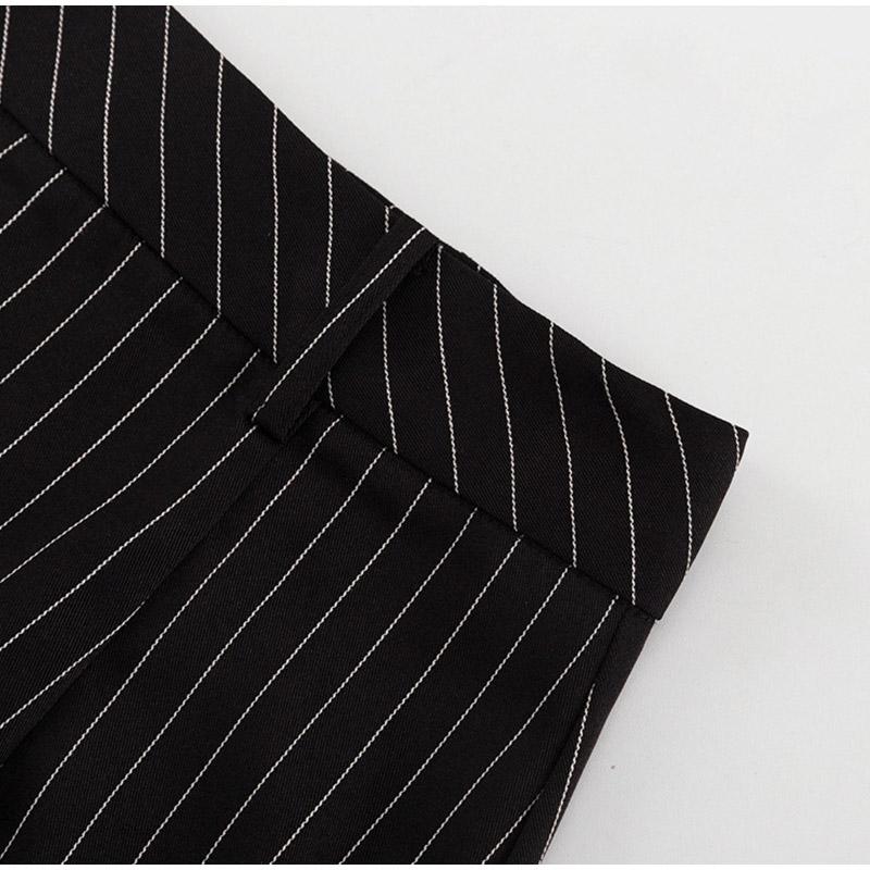 Весна-лето Модный уличный комплект из двух предметов в полоску, женские наряды, элегантная рубашка с длинным рукавом и мини-юбкой с высокой талией, костюм