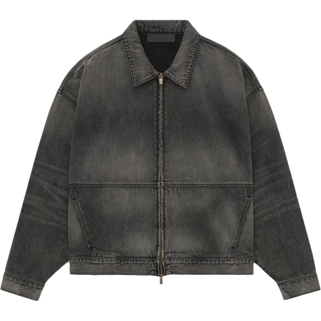 Fear of God Essentials Джинсовая куртка-тракер Винтажная черная Мужская верхняя одежда 202BT244270F
