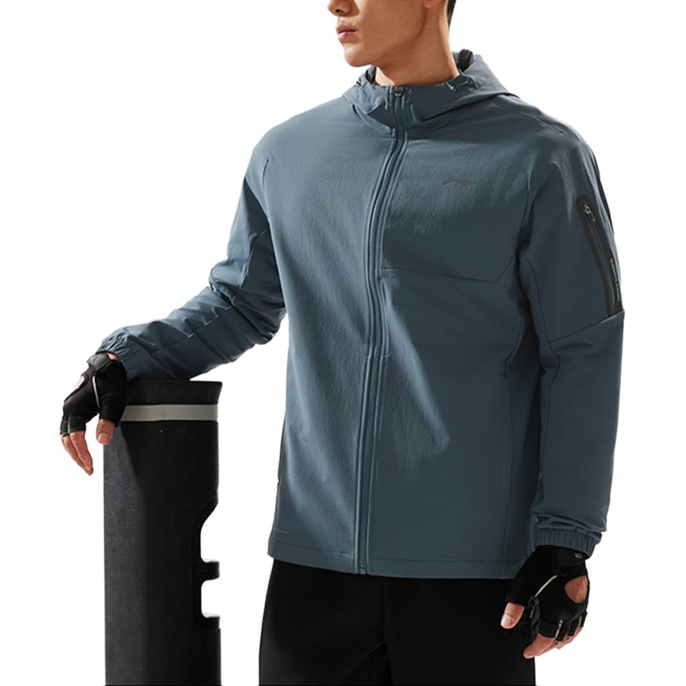 Li Ning Sports Life Collection Trench Coat Men's Snail Dark Cyan AFDU525-3