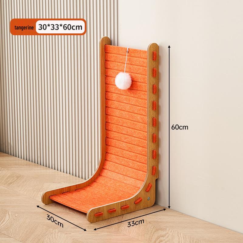 Extra-Large Vertical L-Shaped Cat Scratching & Bed Combo: Durable, Scratch-Resistant, No Mess, Wear-Resistant Cat Claw Board.
