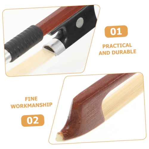 Abaodam Violin Bow, 1/16 Scale Violin Bow, Picasso Guitar Bow, Violin Bow Hair, Convenient Violin Bow, Balanced Bow, Wood