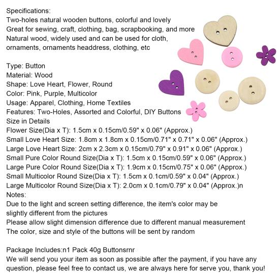 Пуговица в ассортименте стильная деревянная пуговица с цветочным принтом для шитья для искусства