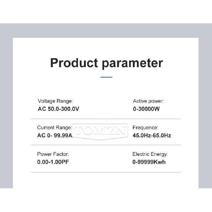 6IN1 50-300V 50/60Hz Square Voltmeter Ammeter Ampere Current Voltage Hertz Frequency Energy Meter Kwh Signal Light lndicator