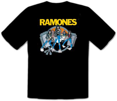 Ramones Музыка Рок Метал Правила Черная ФУТБОЛКА -009-