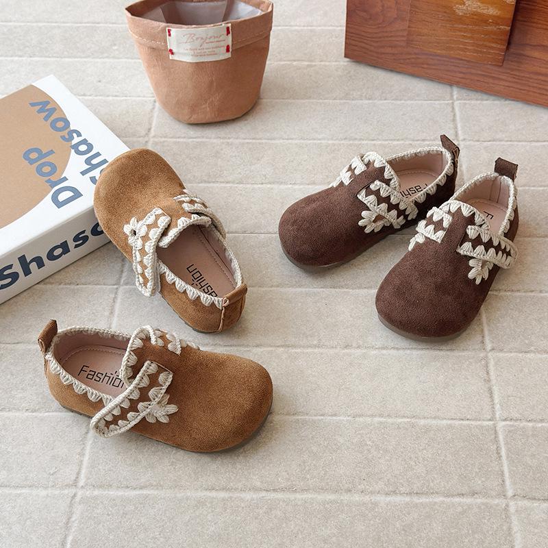 Весна/Осень 2026 Девочки Birkenstock Princess Кожаные Мокасины - Мягкая Подошва Детская Обувь