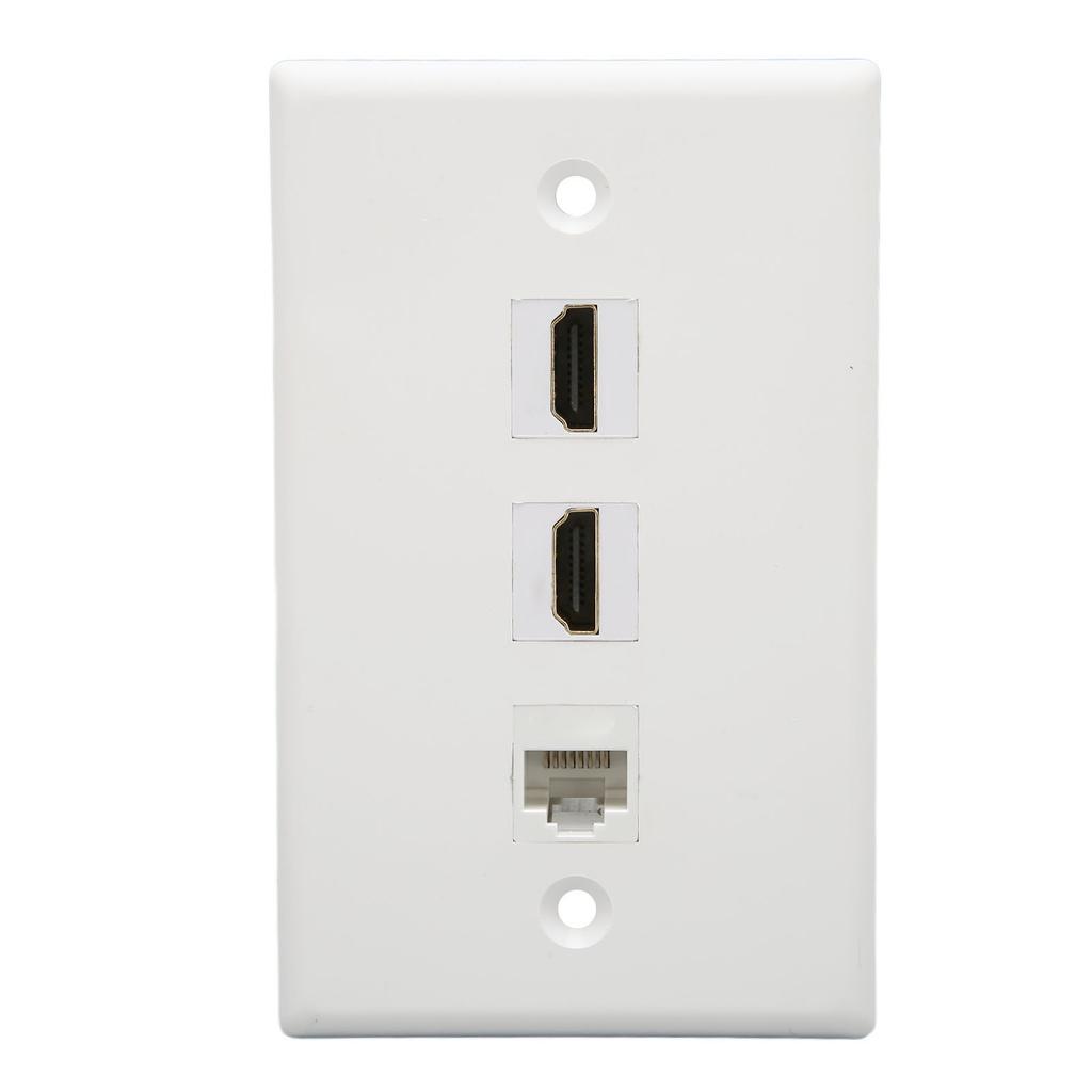 2 порта 4K HD Мультимедийный интерфейс Ethernet Настенная панель Без пайки 1 порт Cat6 Keystone Настенная