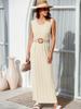Womens Sleeveless Ribbed Knit Maxi Tank Dress Scoop Neck Summer Long Dress