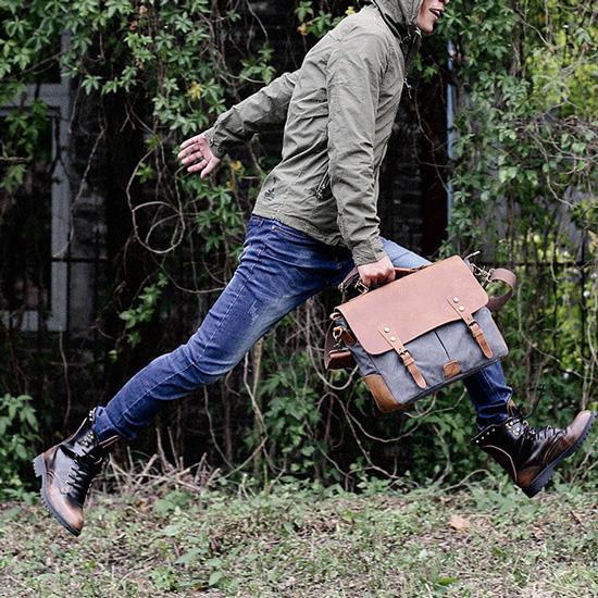 Мужской холщовый портфель