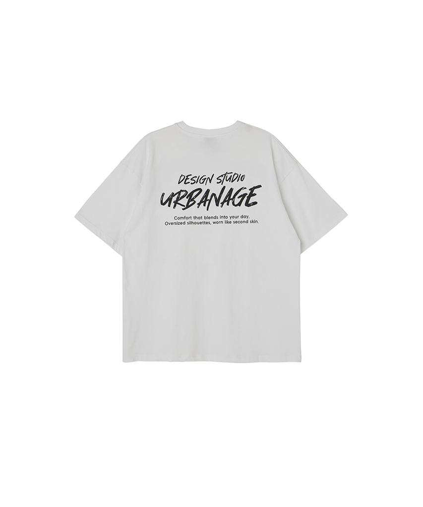 URBANAGE Design Studio Logo Oversized Short Sleeve_White