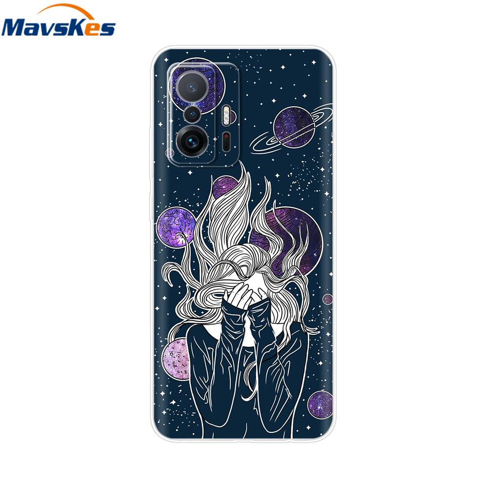 For Xiaomi 11T Pro Case For Xiaomi 11T Cover Transparent Silicone Cute Back Cover Cases Soft Bumper for xiaomi 11t 5g t11 Capa