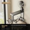 Aluminum Alloy Wall Mount Pot Spoon Holder With Rotating Hooks For Kitchen Storage