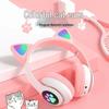 Светящиеся Bluetooth-наушники-повязка с ушками кошки STN28