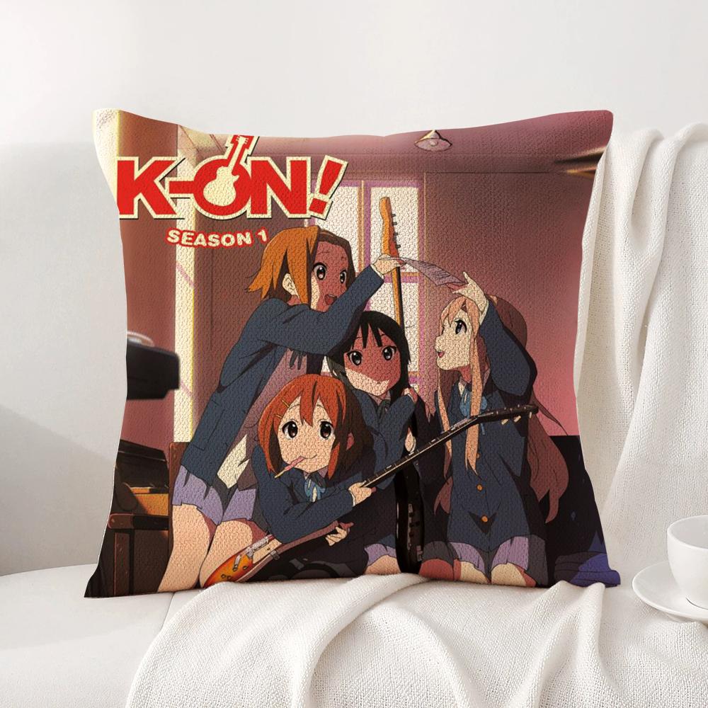 Аниме K-K-On Наволочка Летняя Прохлада Льняная Ткань Двусторонняя Печать Наволочка Диван Домашний Декор Подарок