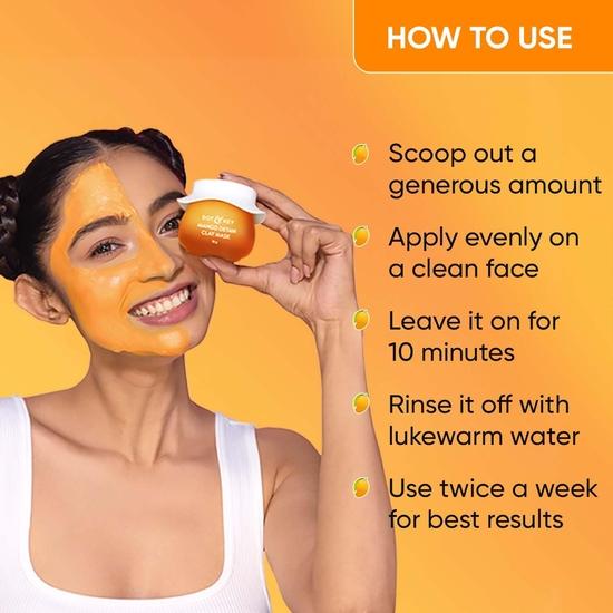 Dot & Key Mango Detan Tan Removal Clay Mask | Глиняная маска для лица с гликолевой и молочной кислотой | Отлично подходит для всех типов кожи | 70 г