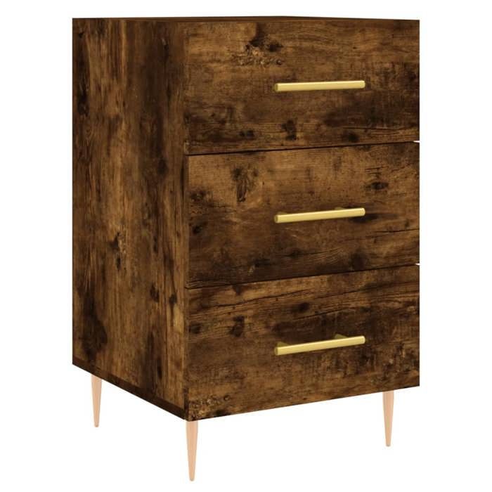 Maison Exclusive - Тумбочка из дымчатого дуба 40x40x66 см инженерная древесина
