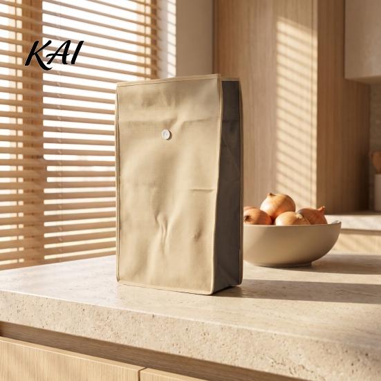 Vegetable Storage Bags Reusable Self Sealing Potato Onion Bags, Light Blocking Bag with Side Washable Produce Zipper, Non-woven Fabric