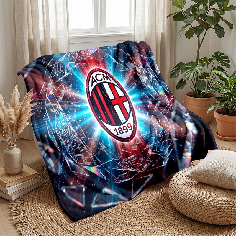 AC Milan Theme blanket Soft Flannel Blanket Plush Throw Blanket Cozy Sofa Bed Blanket for Home Decor
