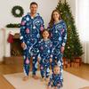 Комплект комбинезона на молнии с капюшоном и длинными рукавами для всей семьи с рождественским принтом