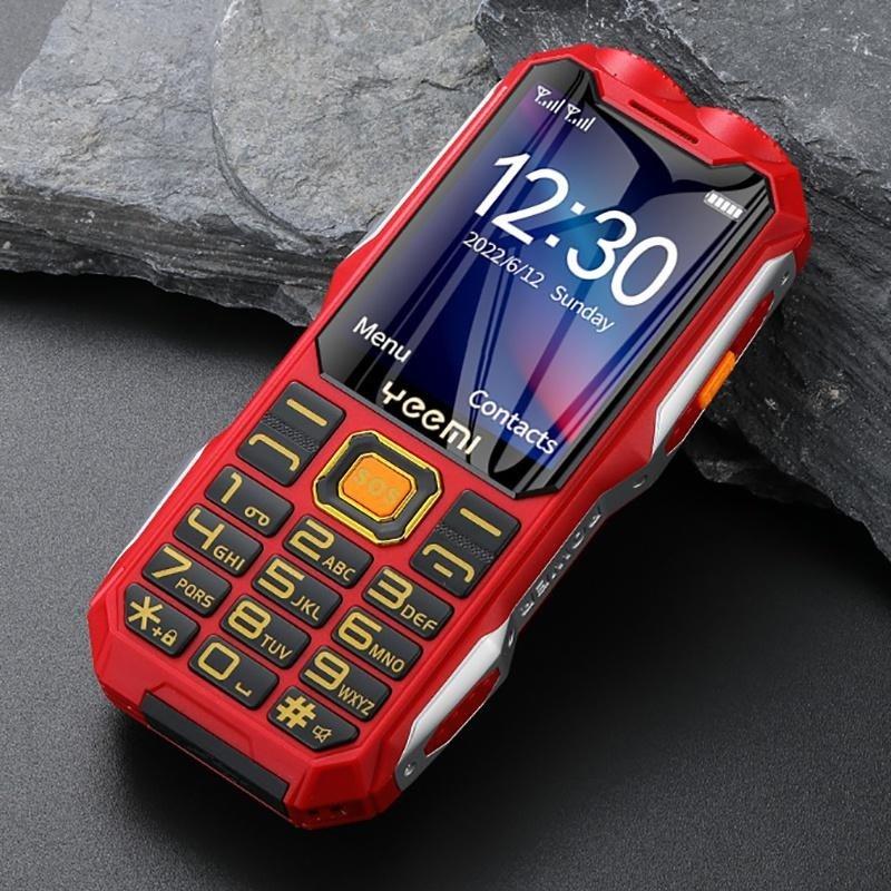 YEEMI Q8 2G GSM прочный телефон с большой батареей, двумя фонариками, 2,4-дюймовым HD-экраном, двумя SIM-картами, большими кнопками