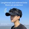 1 шт., уличные спортивные солнцезащитные очки с длинными полями из ледяного шелка, мужские и женские бейсболки с пустым верхом, солнцезащитные козырьки с защитой от ультрафиолета