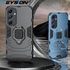 KEYSION Противоударный защитный чехол для Samsung A55 5G A35 A25 A15 A05, силиконовый + ПК, металлическое кольцо-подставка, чехол для телефона для Galaxy A05S