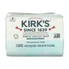 Kirk's, 100% высококачественное кокосовое масло, нежное кастильское мыло, без запаха, 3 штуки, 4 унции (113 г) Каждый