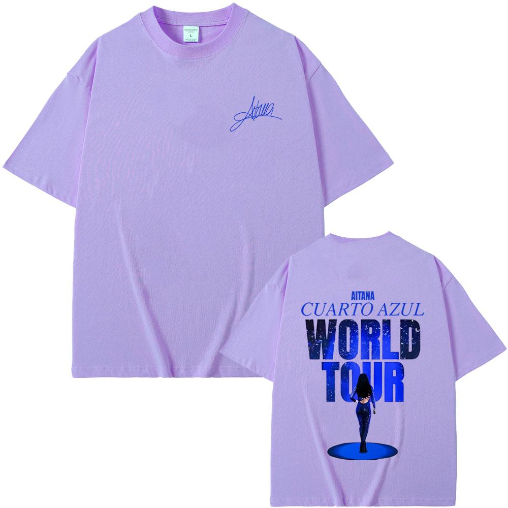 Singer Aitana Graphic T Shirt Fans Gift CUARTO AZUL World Tour 2026 Merch Tshirt Unisex Women Fashion Casual Oversized Tshirts