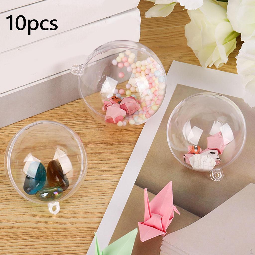 10Pcs Christmas Tree Decorations Decorative Xmas Balls Baubles Versatile Clear Decors Charm