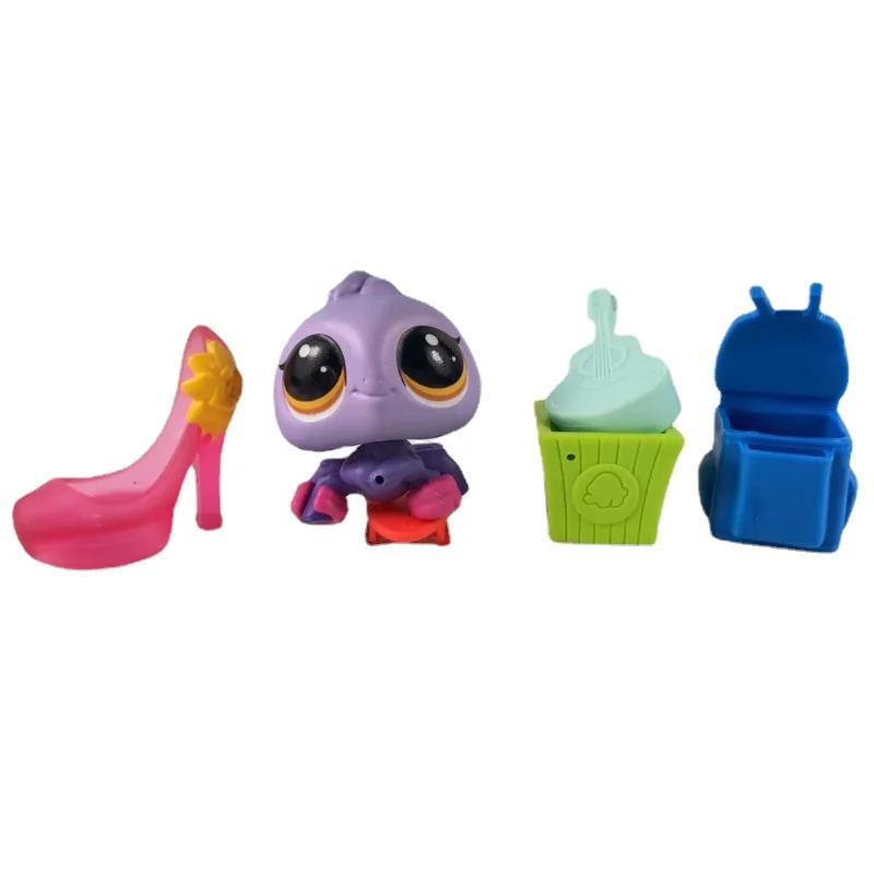 Hasbro Littlest Pet Shop Мультяшная Q-версия Животное Мини-подставки Котенок с короткой шерстью Собака Милый Большеглазый Детские Фигурки Игрушка