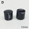 10Pcs Furniture Feet Floor Protectors Non-Slip Round Tube Caps Black Chair Leg Cover Cover