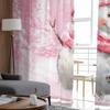 Christmas Tree Snowman Vintage Oil Painting Sheer Curtains Modern Gauze Curtain for Living Room Bedroom Voile Yarn Curtains