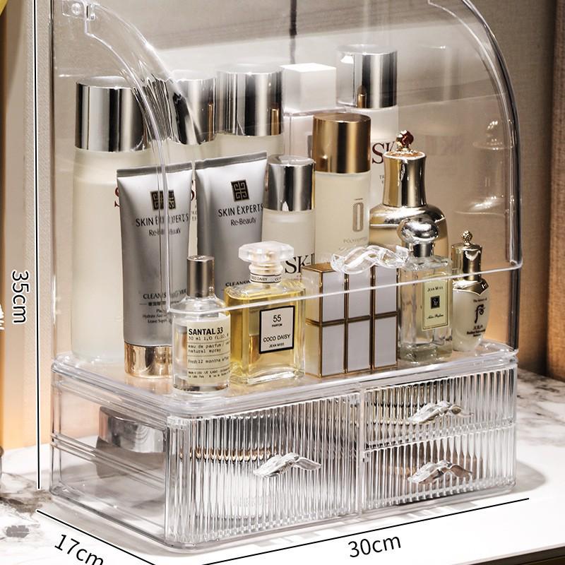 Акриловый пылезащитный органайзер для косметики и кистей
