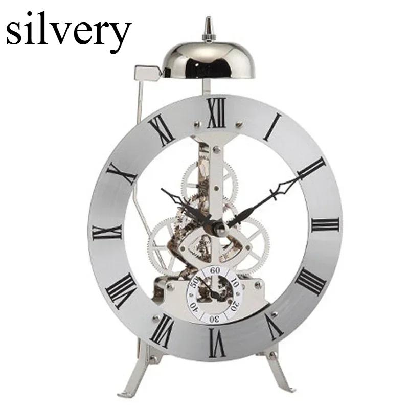 Metal Minor Unique Nixie Tube Clock Single Luxury Bell Silent Desk Clock Minimalist Cute Nixie Clocks Nordic Elegant Mechanical Clock Room Design