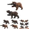 Authentic Forest Animal Figurines Black Bear And Brown Bear Realistic Toy Set