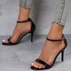 Мода 2025 Летняя мода Элегантные туфли на высоком каблуке женские С открытым носком Банкетные туфли Женские Легкая роскошь Высокий каблук Женские сандалии обувь