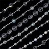 17-60Meter Imitation Pearl Acrylic Beaded Chain Trim Garland Strand for Door Curtain Wedding Decoration DIY Embellished Accessories
