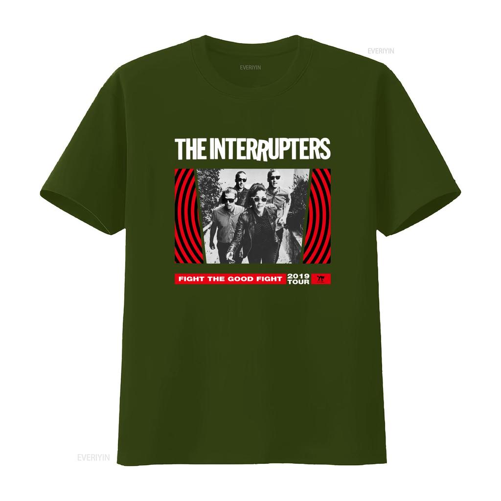 Футболка женская The Interrupters Band Medium с принтом Fight Good 2019 Tour винтажная стираная эластичная унисекс повседневная с графикой