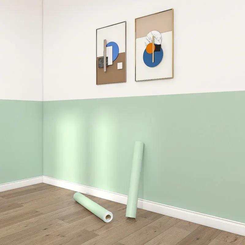 Корея Розовые Водонепроницаемые Обои Самоклеящиеся Для Дома Спальни Комнаты в Общежитии Наклейки на Стену Утолщенные Клеящиеся Для Стола Шкафа Ремонт