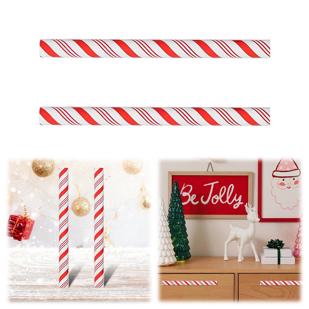 2/4PCS Christmas Peppermint Knob Covers Decorative Cabinet Knob Cover Creative Door Knob Covers for Christmas Home Decoration