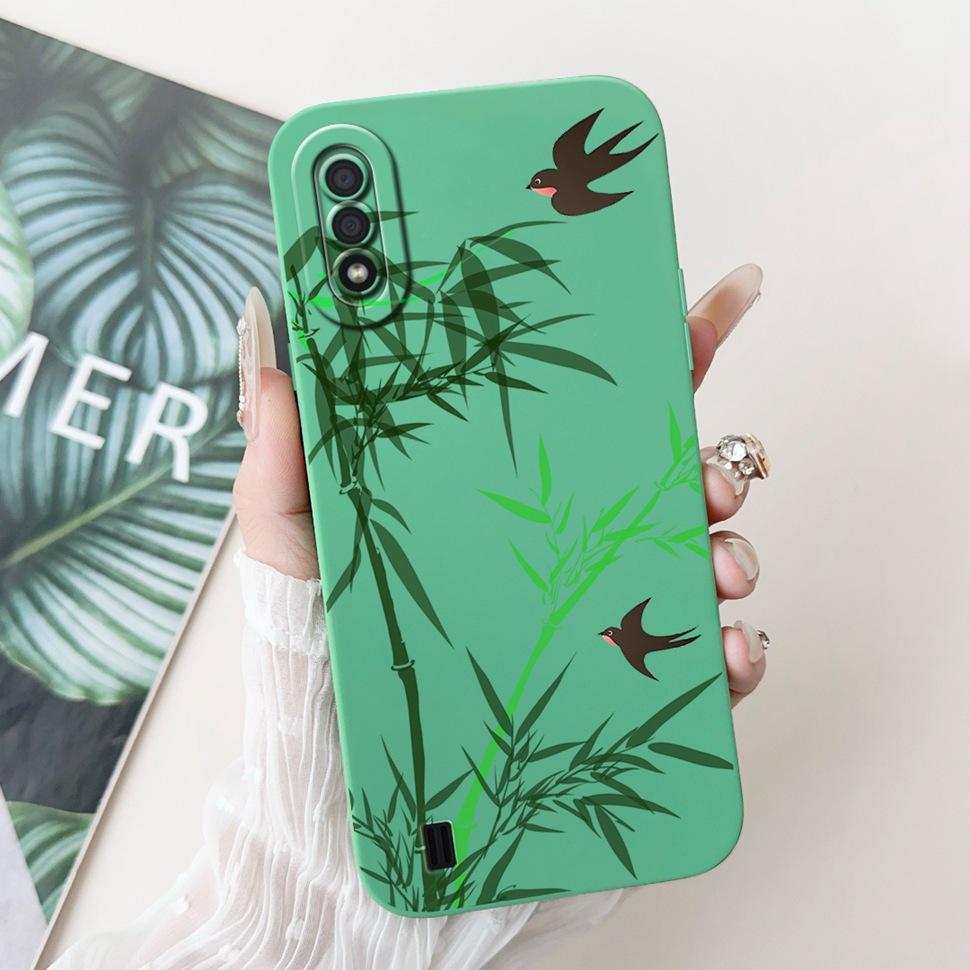 Чехол для Samsung Galaxy A01 Модный Чехол с Рисунком Цветов Мягкий Матовый ТПУ Чехол для Телефона для Samsung A01 GalaxyA01 SM-A015F ТПУ