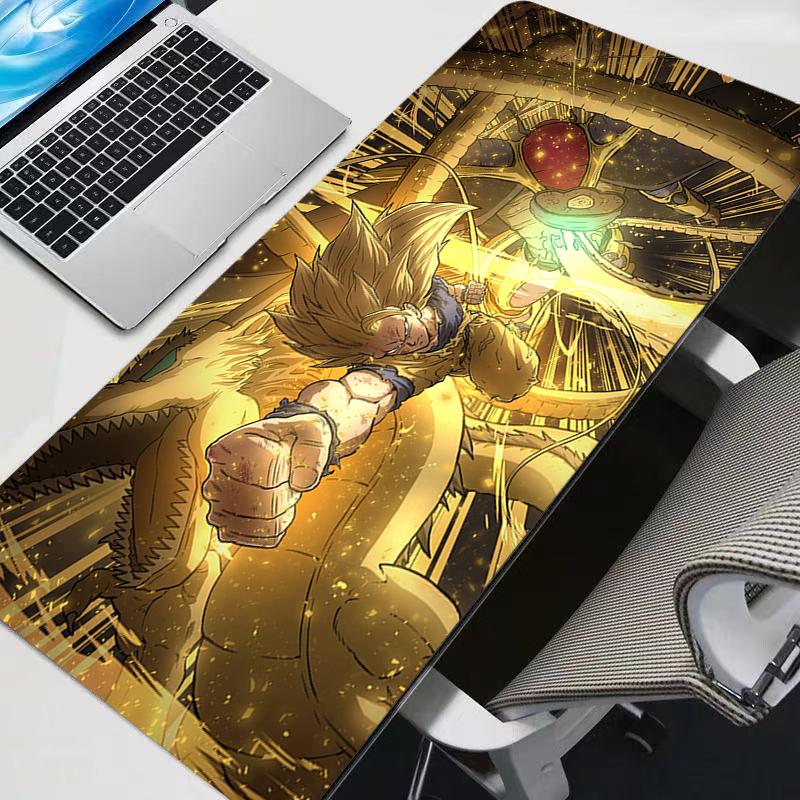 Mouse Pad Dragon Ball Son Goku Large Gamer Gaming Accessories Speed Keyboard Rubber Lock Edge Desk Mat Laptop Mousepad