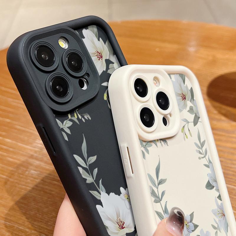 Для iPhone 16 Pro 15 14 13 Pro Max 12 11 Xr Xs X 8 7 противоударный мягкий чехол для защиты линз из ТПУ с цветами