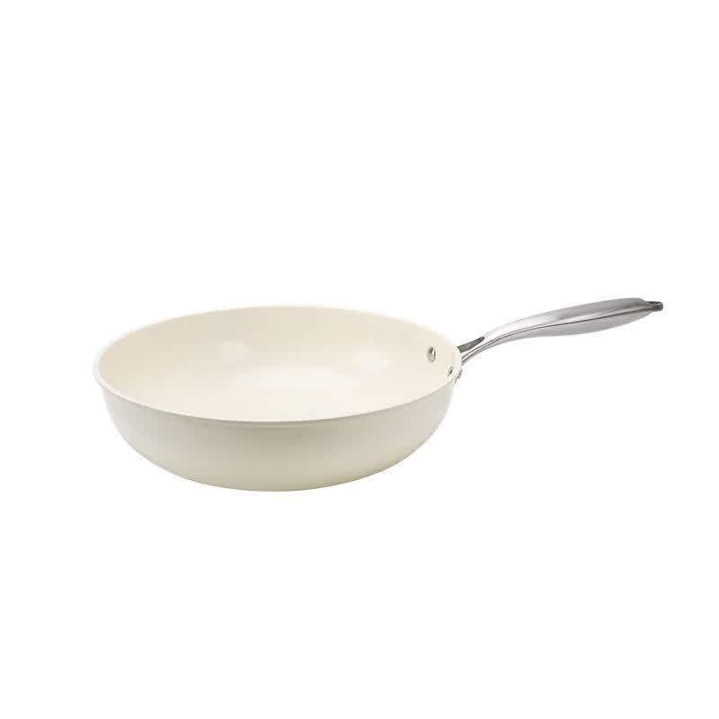 WuTuo 28cm Double-Sided Ceramic Non-Stick Wok & Frying Pan