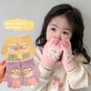 Plush Children Full Fingers Gloves Thickened Windproof Gloves Cute Kids Knitted Gloves