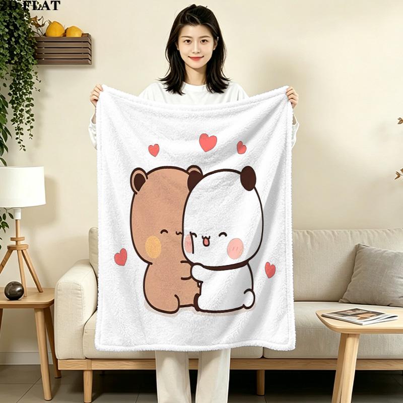 1PC Peach Goma Patterned Flannel Blanket Suitable For All Seasons For Home Decor Warmth And Comfort Gifts Holiday Present
